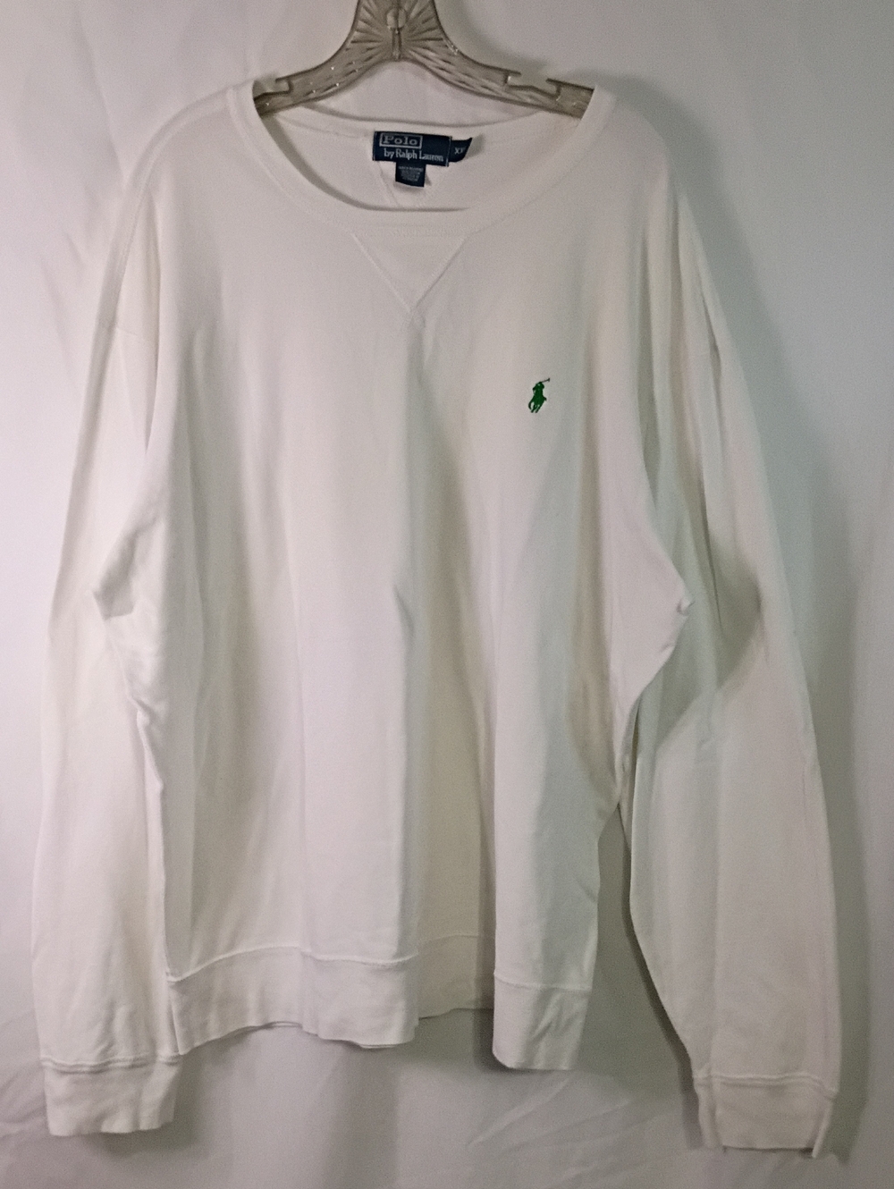 Polo by Ralph Lauren White Crewneck shirt with Green Pony Logo